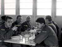 Gravelle. Refectoire. Penez, Castagnoli, Briere, Favier.  P068-x > Gravelle. Refectoire. Penez Jean-Claude, Castagnoli Paul, Briere Philippe, Favier Jean-Claude.