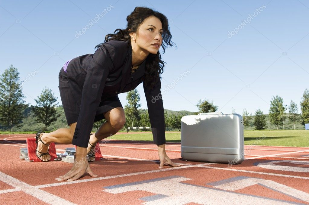 Lignes de départ d’une piste d’athlétisme
